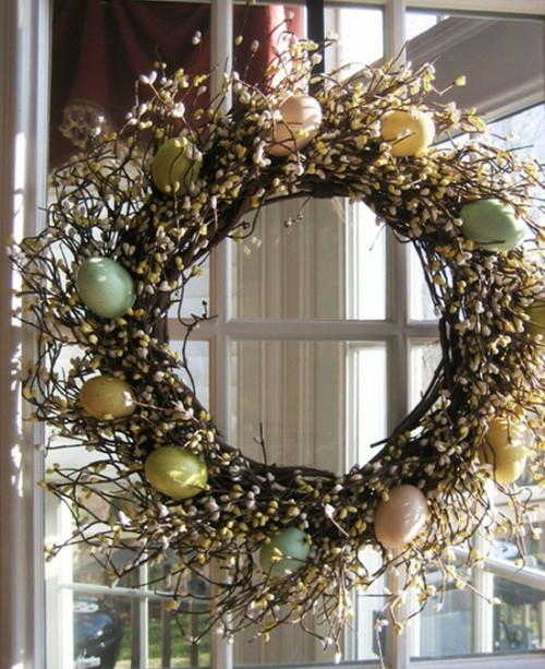 velikonoční věnec velikonoční vajíčko dekorace nápad
