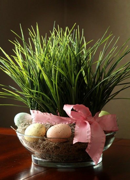复活节装饰新鲜节日复活节彩蛋野兔小鸡新鲜颜色碗花