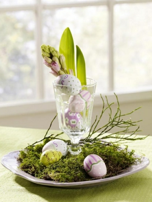 påske dekorasjon fersk festlig påskeegg hare chick vaktel gul friske farger vase våren ferie