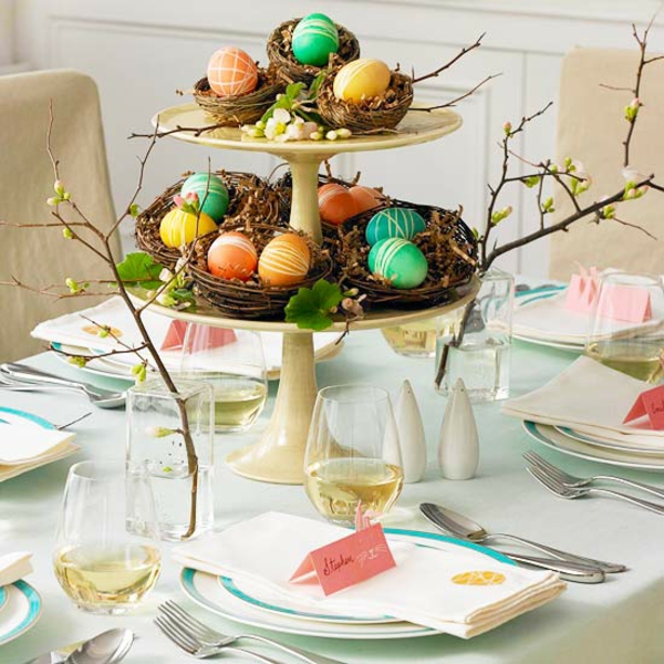 table de pâques décoration bricolage idées d'artisanat créatif décoration de table de fête