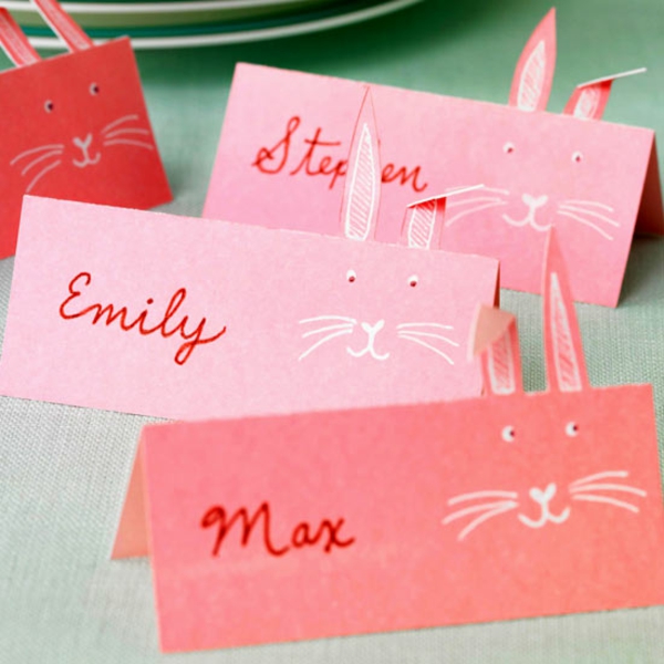 easter table decoration tinker name tags easter bunny