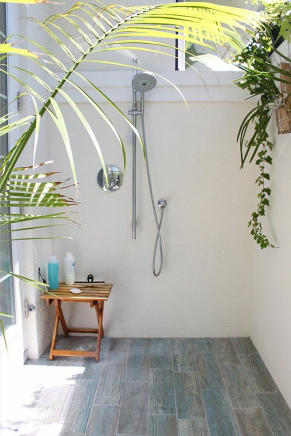outdoor shower bathroom on the terrace fashion summer ideas