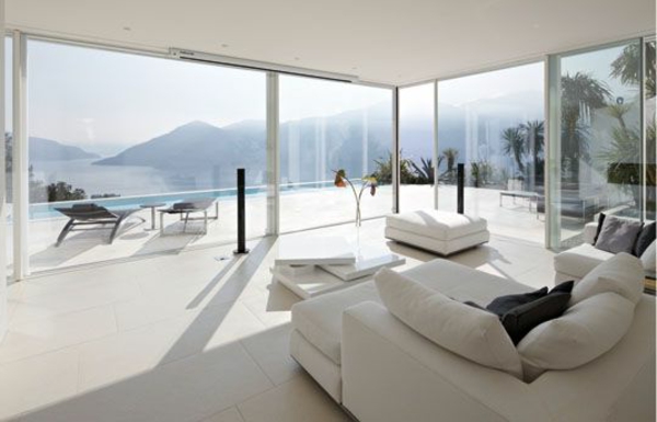 panoramavinduet moderne interiørdesign ideer
