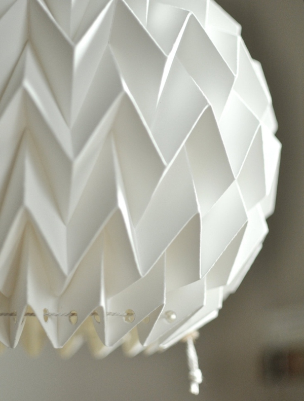 papir lampeskjermer origami lampeskjerm