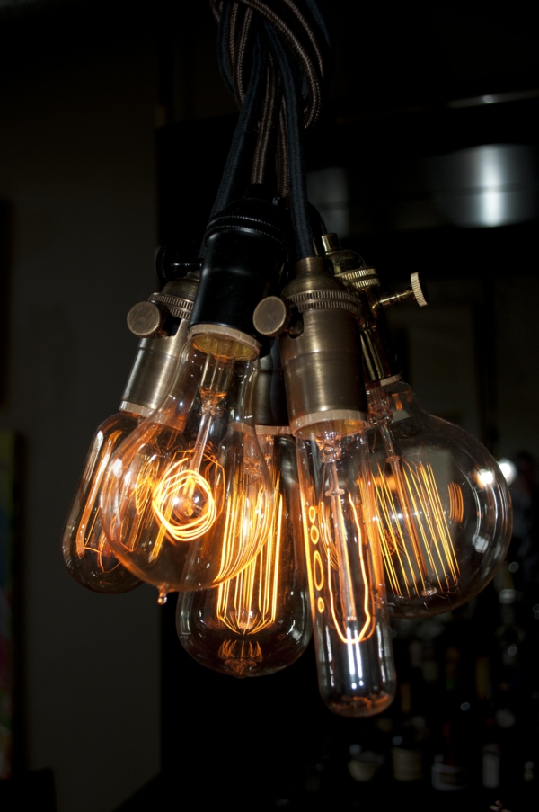luces colgantes bombillas estilo industrial