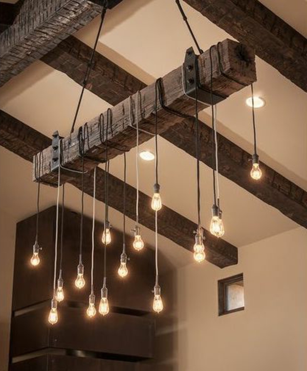 Pendant lights light bulbs rustic