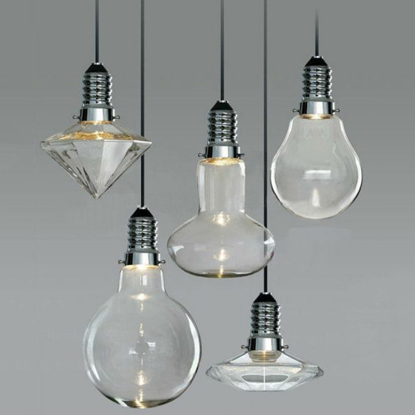 lámparas de péndulo bombillas de diferentes formas