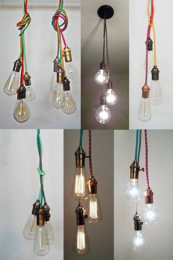 lámparas colgantes bombillas variedad