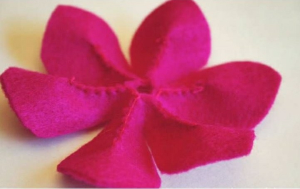 Pink Felt Flower DIY Sisustus Ideat käsityöideoita