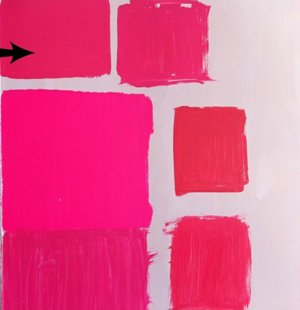 粉红色的墙壁涂料想法粉红色色调尝试模式
