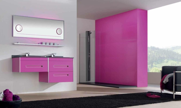 ροζ ιδέες βαφής τοίχου διακοσμούν χρώμα με χρώμα τοίχο χρώμα προφορά
