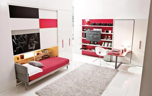 Ahorro de espacio para los muebles del cuarto de niños Diseños convertibles modernos
