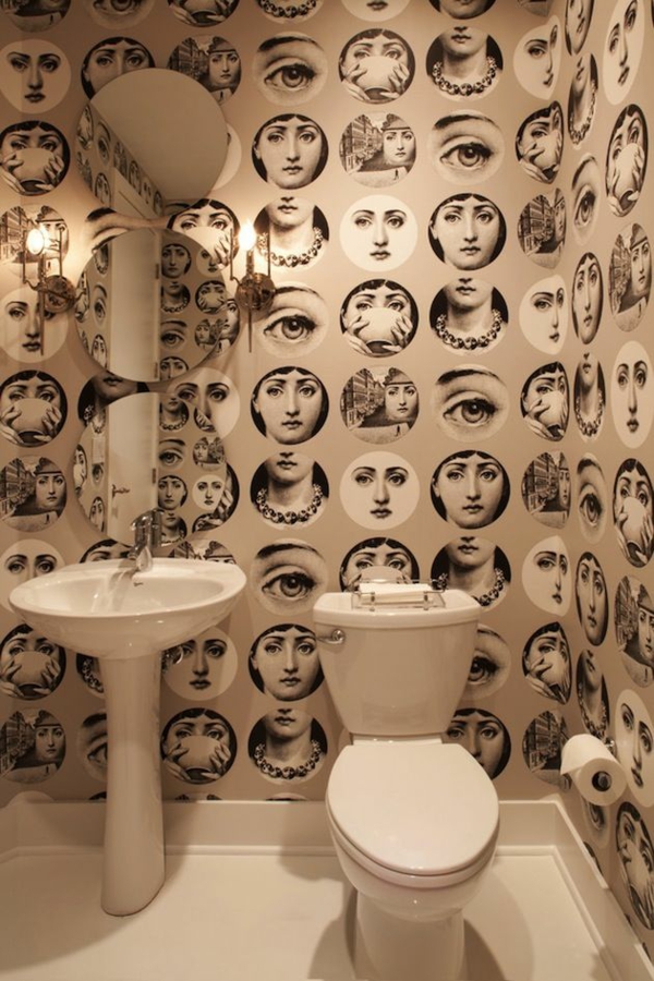 ποπ χαρακτηριστικά τέχνης εσωτερική διακόσμηση σχεδιασμός μπάνιο
