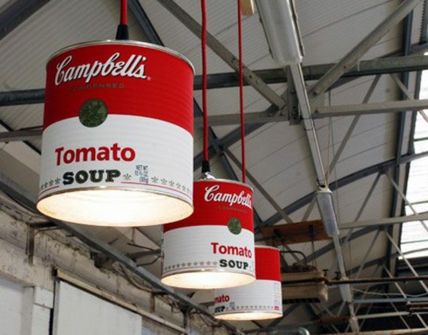 pop art caracteristici de design interioare campbells cutii pendant lumini
