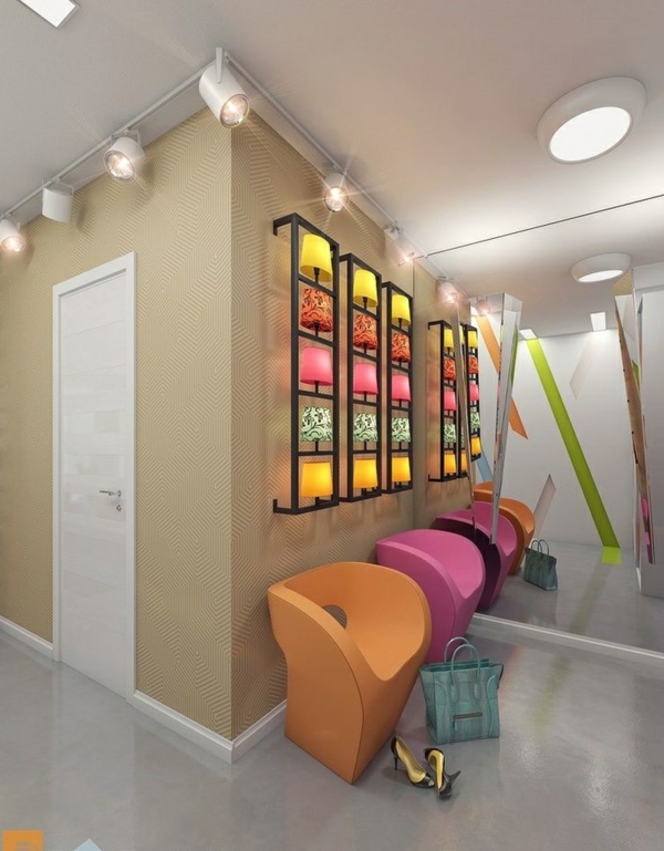 великолепни живи идеи за многоцветните лампи в коридора
