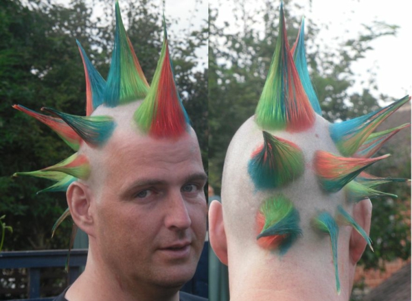 πανκ ροκ hairstyle πολύχρωμα ανδρών