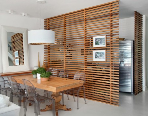 أفكار غرفة trenner التقسيم مطبخ وغرفة الطعام الخشبية منفصلة غرفة المقسم