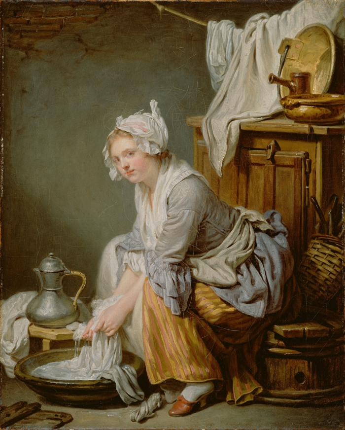 Realism art canvas Jean Baptiste Greuze the washerwoman