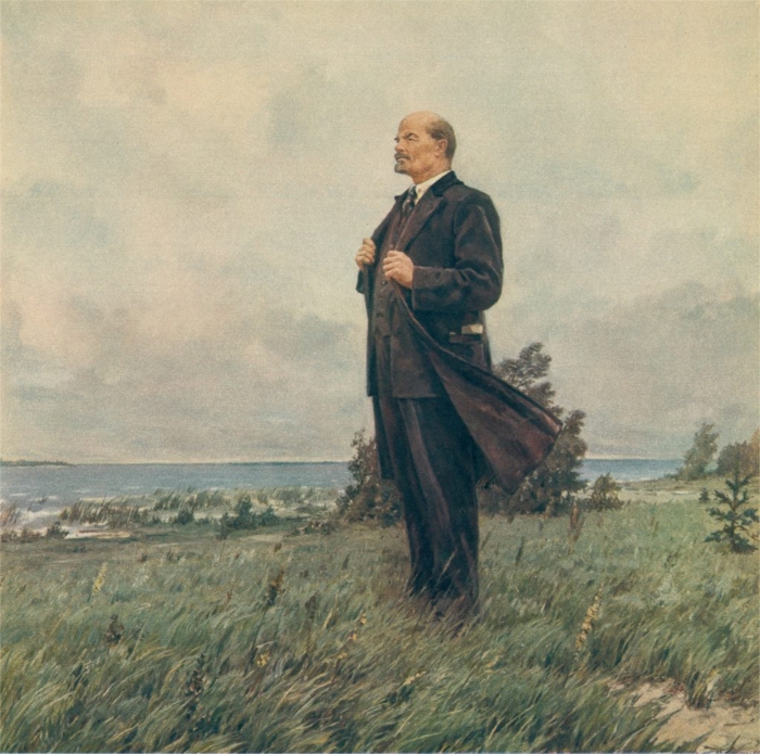 Realism art canvas Lenin portrait