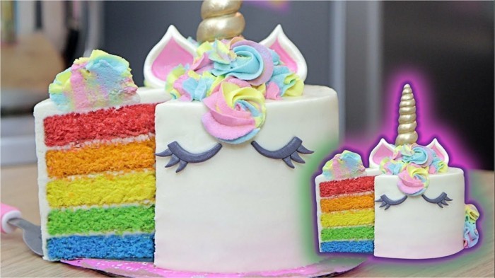 ουράνιο τόξο κέικ μονόκερος γενέθλια γιορτάζουν τις ιδέες