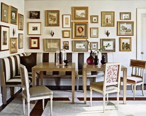 richesse or cadre photo mur salle à manger coin canapé bande