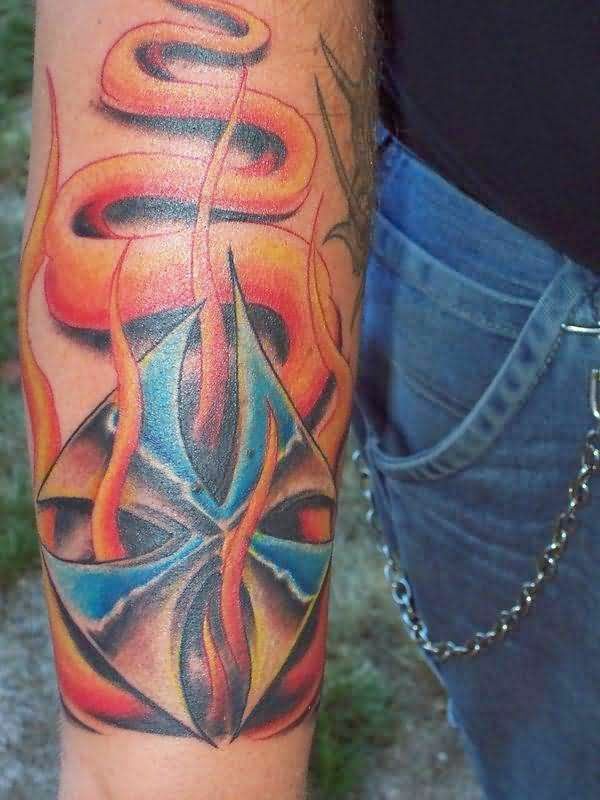 tatovering underarme bilder for menn farget