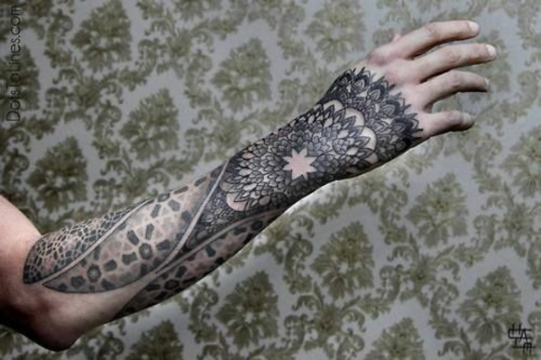 tetování podpaží motivy černé umění