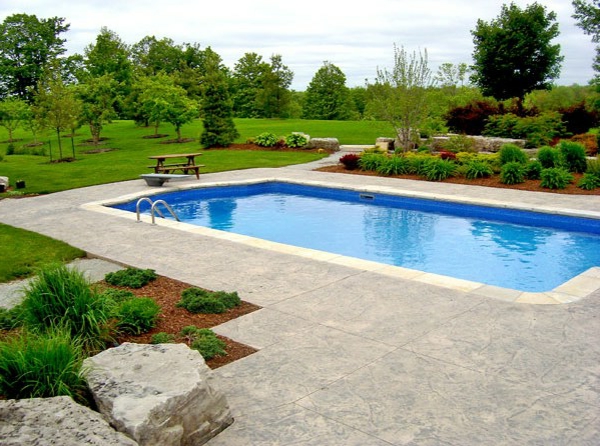 romerske pool design stemplet beton renæssance landskab