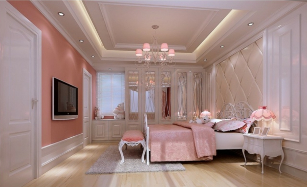 rožinė miegamasis prabangos glamour