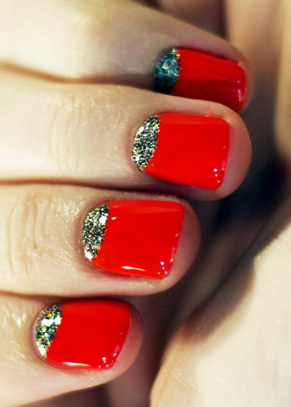 red gel nails red fingernails images bang