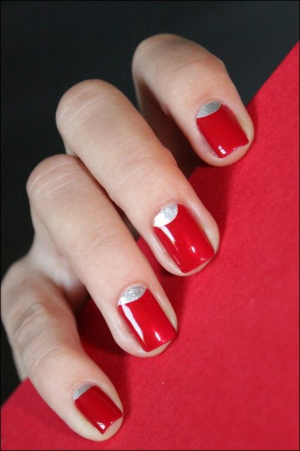 red gel nails for christmas red fingernails motifs images
