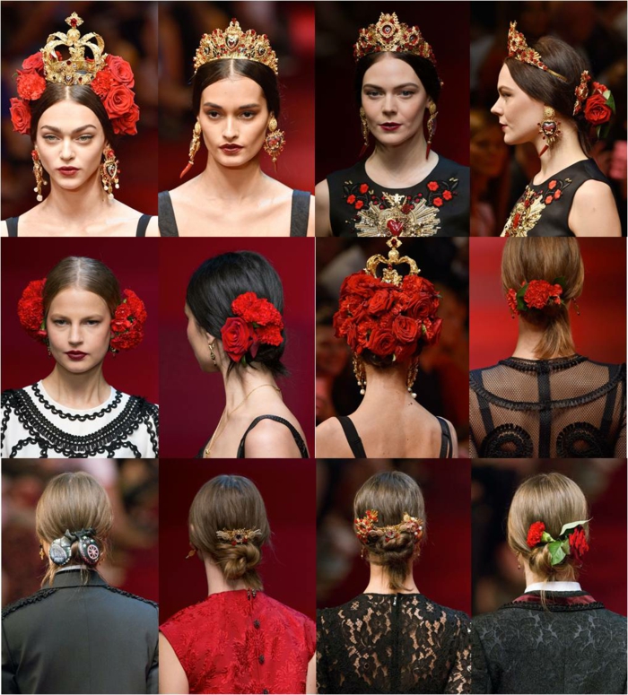 红玫瑰设计师集合妇女的时尚dolce gabbana