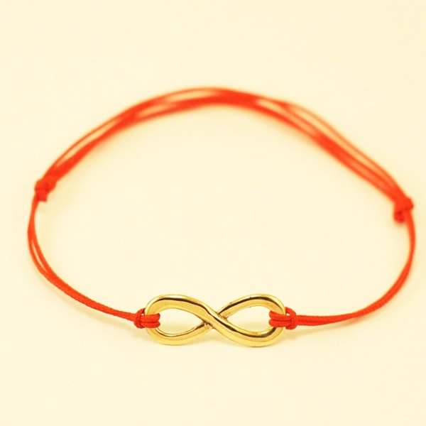bracelet fil rouge or infini