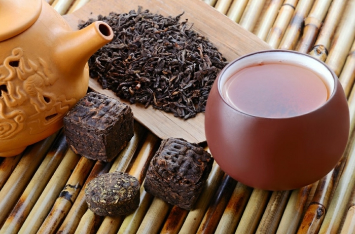 Bebida de té rojo Efecto de té de Pu erh Tradición china