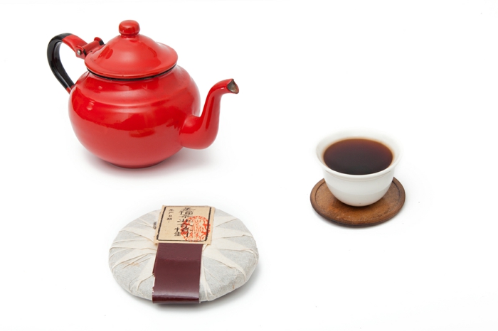 bebida de té rojo pu erh té efecto tetera de rojo