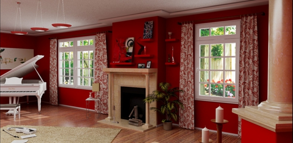 papel tapiz rojo para las paredes