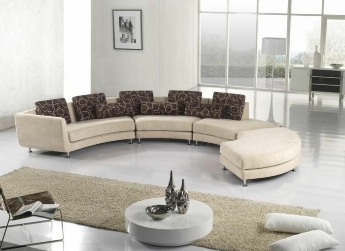 runde sofa beige runde sofa moderne stue områder udskille
