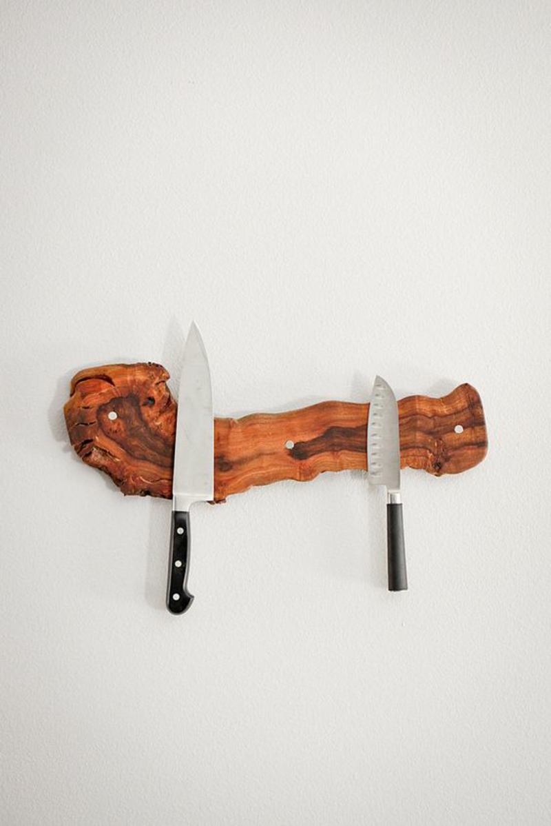 Bande magnétique rustique bricolage pour couteau vous-même Instructions de construction Accessoires de cuisine