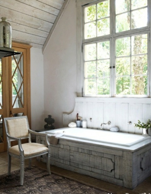 дизайнерски идеи за баня дизайнерски вана построена таванска стая