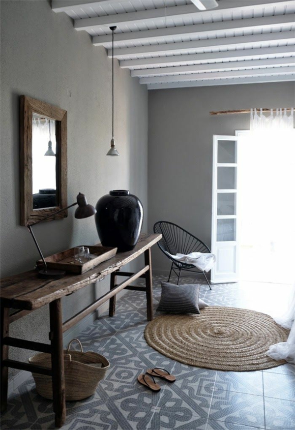 rustikke hjem indretning stue land stil rattan møbler træ møbler