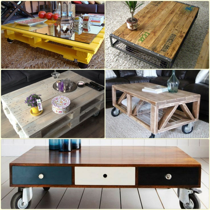 construire des tables en bois rustiques de la table en bois de palettes