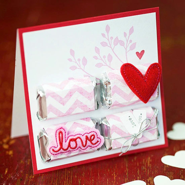 valentinsatg σοκολάτα ιδέα κάρτα