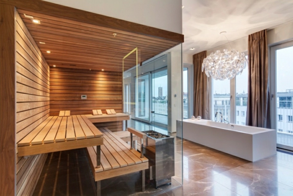 skandinavisk møbler moderne badeværelse sauna badekar