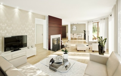 prachtige woonkamer woon beige ontwerper