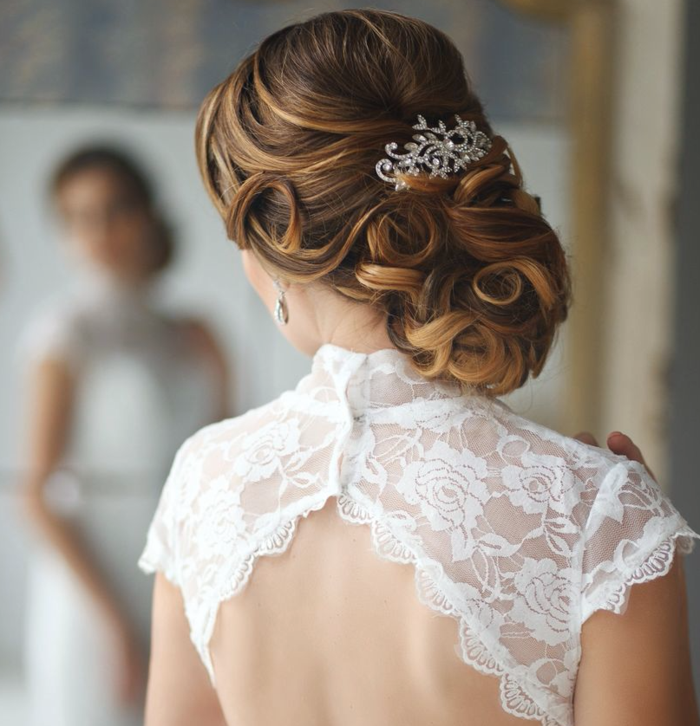 美丽的发型婚礼时尚女士updo的想法