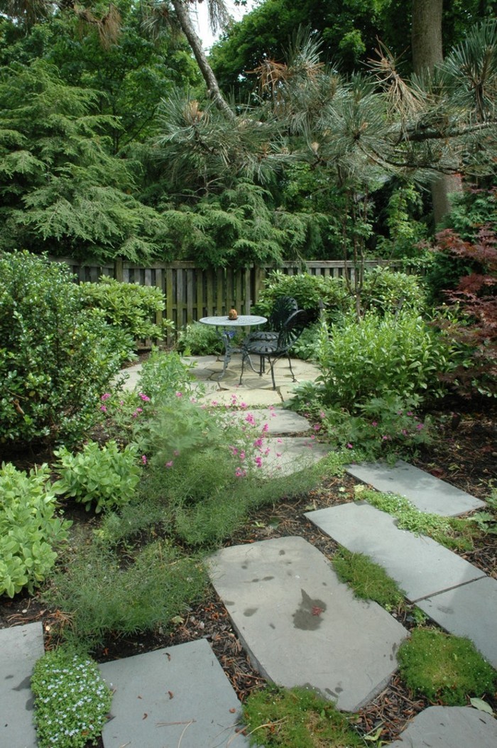 όμορφο κήπο ιδέες κήπο φράχτη από παλέτες στην πίσω αυλή