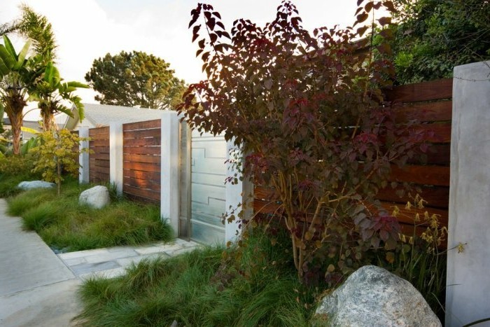 όμορφο κήπο ιδέες σύγχρονο κήπο φράχτη από παλέτες