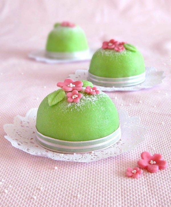 vakker mini kake grønn kake