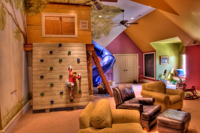 belles idées de vie pour plus de luxe chambre d'enfants avec mur d'escalade