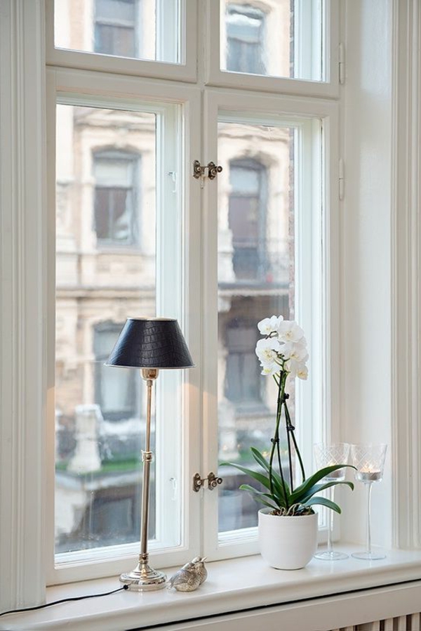 hermosa decoración para el hogar alféizar de la ventana decorar lámpara de mesa de la planta